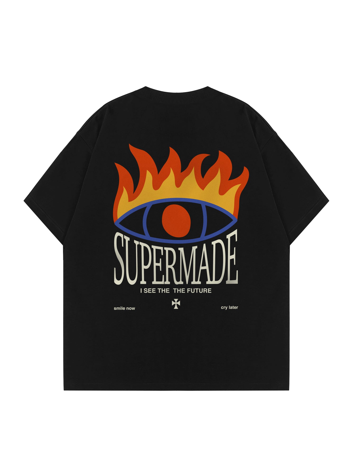 Thesupermade God's Eye and Letter Print T-shirt - 1770