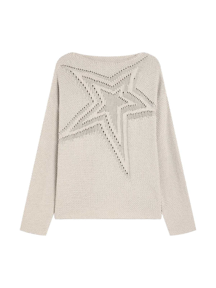 Thesupermade – Pullover mit U-Boot-Ausschnitt und Stern-Ausschnitt