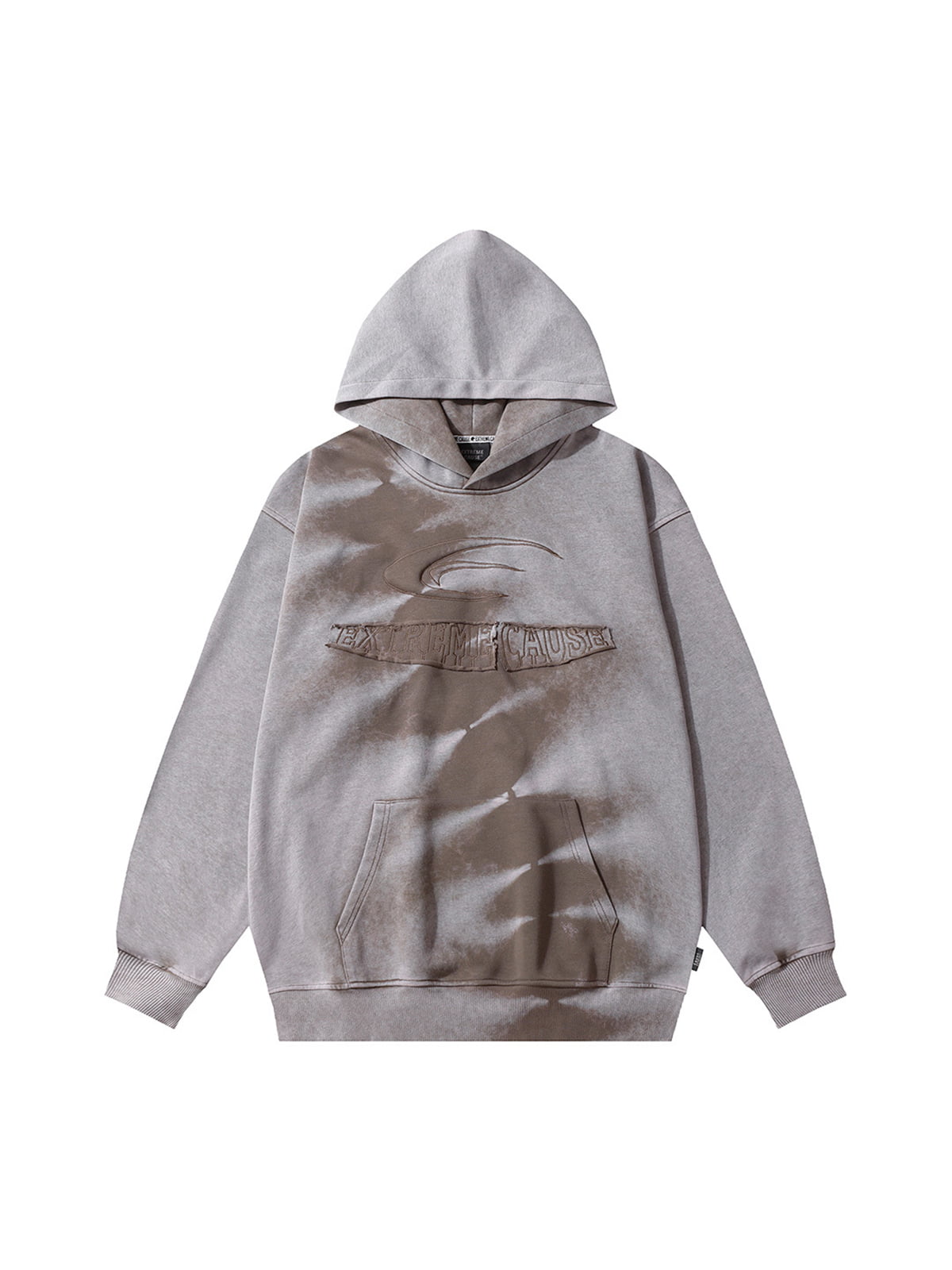 Thesupermade Tie-dye Contrasting Print Pullover Hoodie