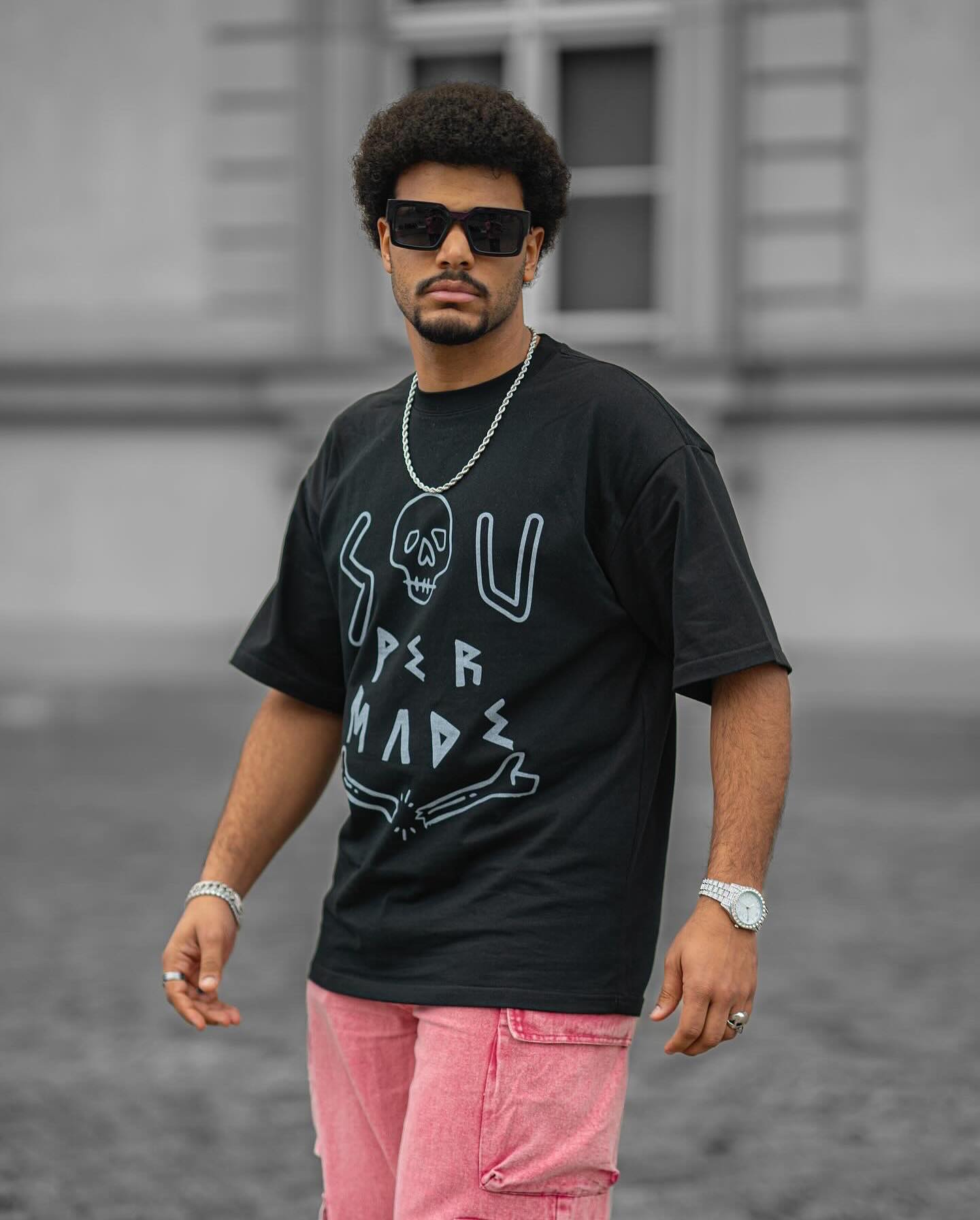 T-shirt imprimé tête de mort Thesupermade - 1991