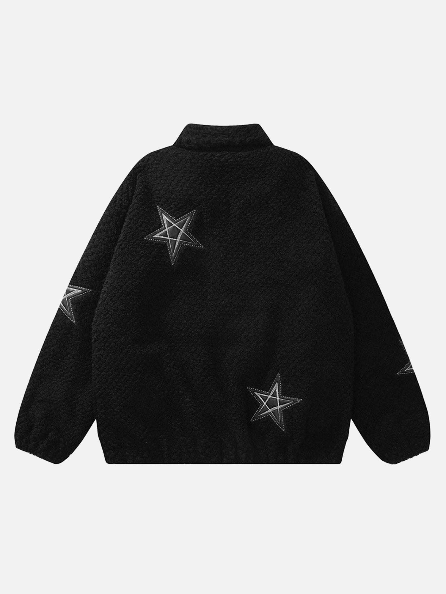 Thesupermade Embroidered Five-pointed Star Design Lambswool Cotton Jacket