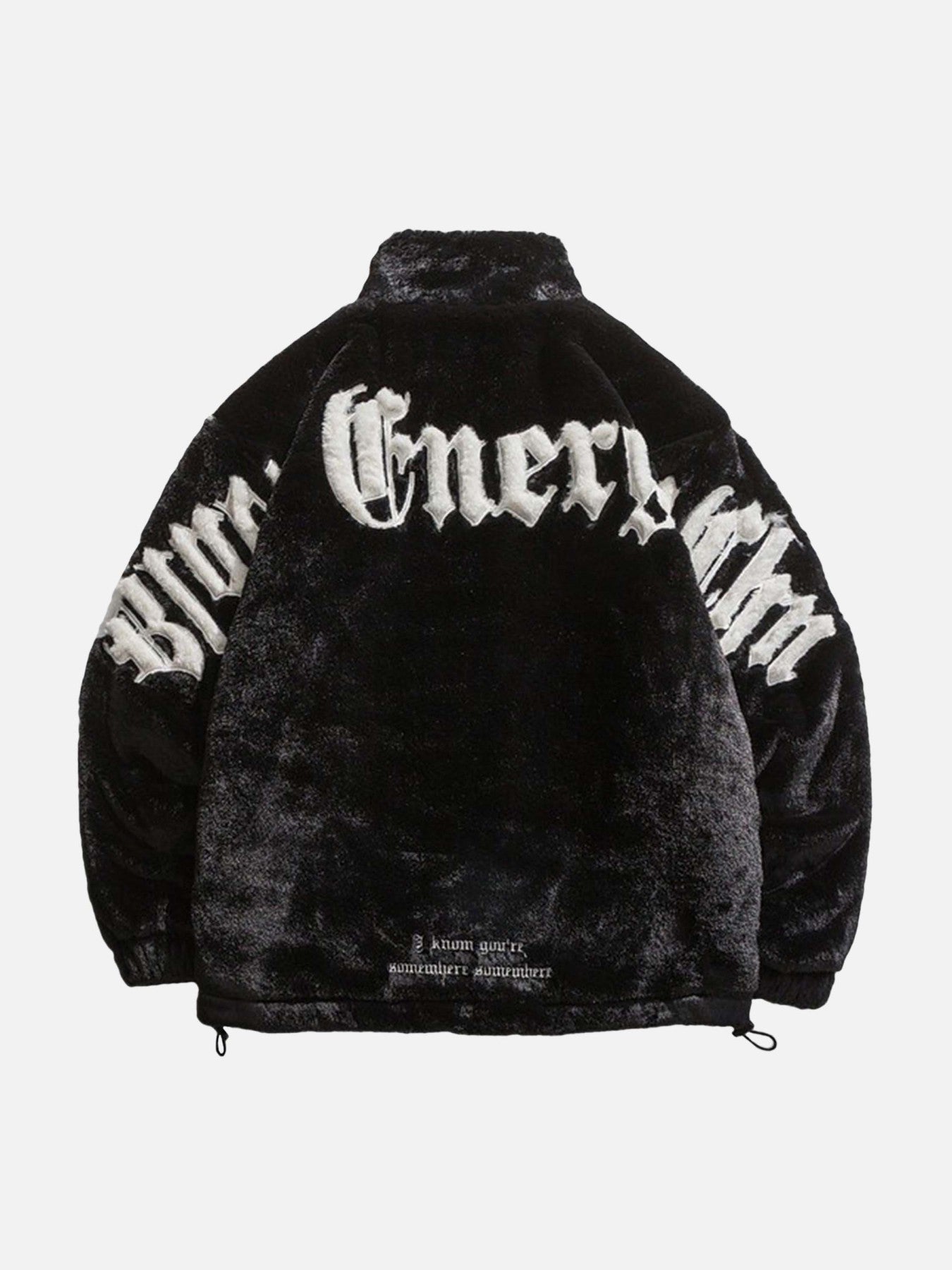 Thesupermade Street Letter Embroidered Plush Jacket - 1838