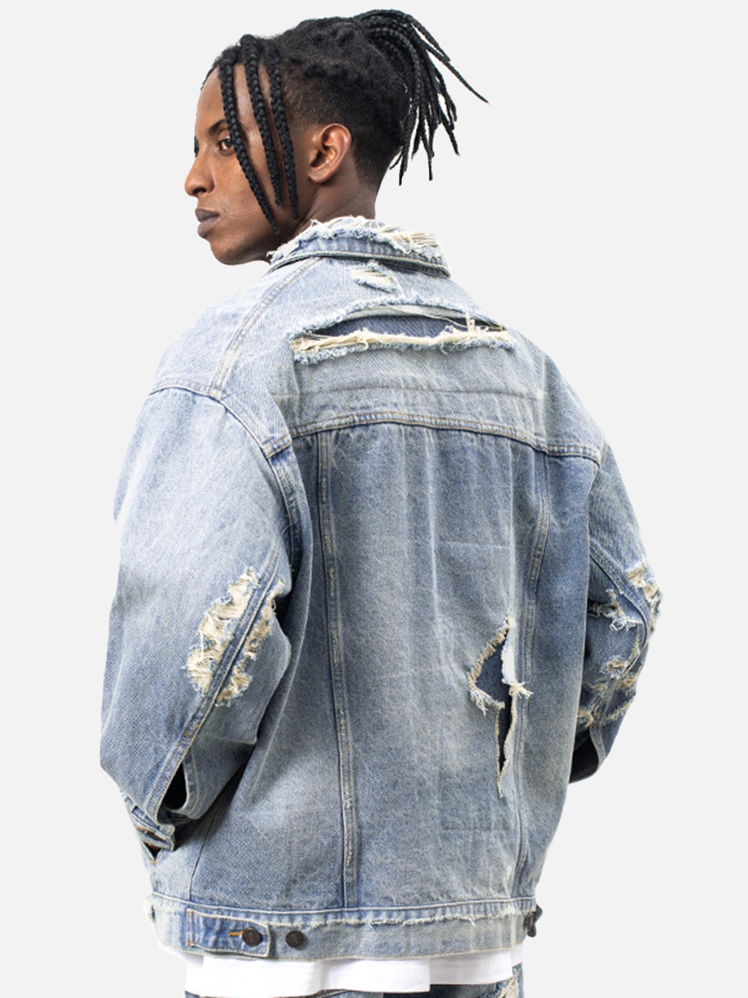 Thesupermade Ruins The High Street Distressed Denim Jacket